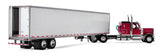 #60-2171 1/64 Legendary Red Peterbilt 589 with 58" Flat Top Sleeper & 53' Utility 4000D-X Composite Smooth Sided Dry Goods Trailer