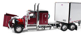 #60-2171 1/64 Legendary Red Peterbilt 589 with 58" Flat Top Sleeper & 53' Utility 4000D-X Composite Smooth Sided Dry Goods Trailer