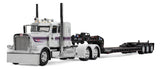 #60-2191 1/64 White & Black Peterbilt Model 389 with 36" Flat Top Sleeper & Fontaine Magnitude Tri-Axle Lowboy Trailer