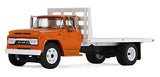 #60-2259 1/64 Omaha Orange 1963 GMC 4000 Single Axle Flatbed Truck