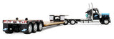 #60-2267 1/64 Cappello Heavy Transport Peterbilt Model 589 Day Cab & Fontaine Renegade LXT40 Lowboy Trailer with Fliptail