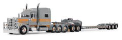 #60-2286 1/64 Capitola Trucking Peterbilt Model 389 with 70" Mid-Roof Sleeper & Fontaine Magnitude Tri-Axle Lowboy Trailer with Jeep