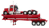#60-2337 1/64 Red Peterbilt 589 Tri-Axle Day Cab with SmithCo Side Dump Tri-Axle Trailer