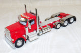#60-2337 1/64 Red Peterbilt 589 Tri-Axle Day Cab with SmithCo Side Dump Tri-Axle Trailer