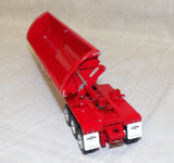 #60-2337 1/64 Red Peterbilt 589 Tri-Axle Day Cab with SmithCo Side Dump Tri-Axle Trailer