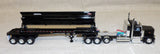 #60-2338 1/64 Black Peterbilt 589 Tri-Axle Day Cab with SmithCo Side Dump Tri-Axle Trailer