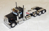 #60-2338 1/64 Black Peterbilt 589 Tri-Axle Day Cab with SmithCo Side Dump Tri-Axle Trailer