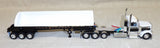 #60-2339 1/64 White & Black Peterbilt 589 Tri-Axle Day Cab with SmithCo Side Dump Tri-Axle Trailer