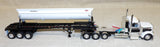 #60-2339 1/64 White & Black Peterbilt 589 Tri-Axle Day Cab with SmithCo Side Dump Tri-Axle Trailer