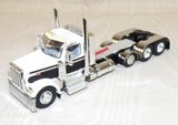 #60-2339 1/64 White & Black Peterbilt 589 Tri-Axle Day Cab with SmithCo Side Dump Tri-Axle Trailer