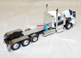 #60-2339 1/64 White & Black Peterbilt 589 Tri-Axle Day Cab with SmithCo Side Dump Tri-Axle Trailer