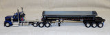 #60-2340 1/64 Blue & Black Peterbilt 589 Tri-Axle Day Cab with SmithCo Side Dump Tri-Axle Trailer