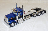 #60-2340 1/64 Blue & Black Peterbilt 589 Tri-Axle Day Cab with SmithCo Side Dump Tri-Axle Trailer