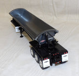 #60-2340 1/64 Blue & Black Peterbilt 589 Tri-Axle Day Cab with SmithCo Side Dump Tri-Axle Trailer