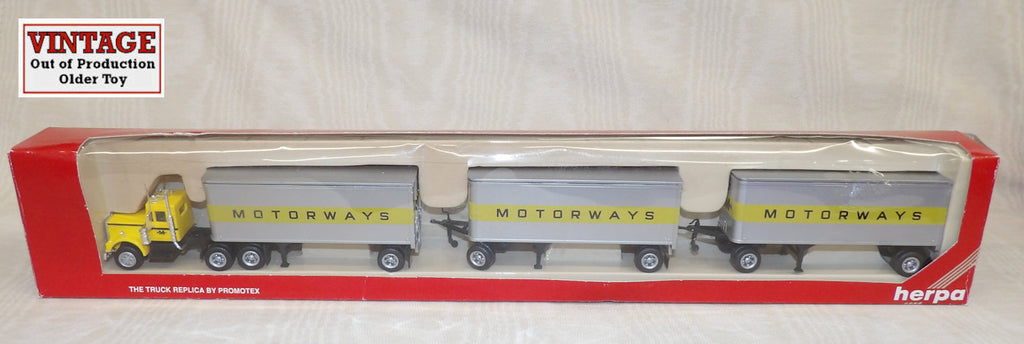 #6068H 1/87 Motorways Kenworth with 3 Pup Trailers, Pre-Owned