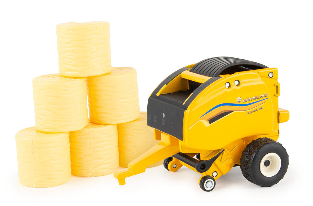 #61018 1/64 New Holland Roll-Belt 561 Round Baler with Straw Bales