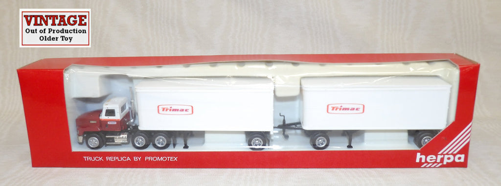 #6158H 1/87 Trimac Mack Day Cab with Pup Trailers, Pre-Owned
