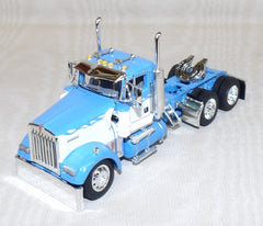 #616331 Wisteria Blue & White Kenworth W900L Tandem Axle Day Cab - No Box