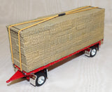 #618943 1/64 Red 28.5' Utility Flatbed Pup Trailer with Hay Load - No Box