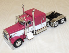 #620581 1/64 Maroon & White Peterbilt Model 389 with 63" Flat Top Sleeper - No Box