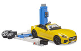 #62112 1/16 Bworld Car Service Center with Bruder Roadster