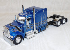 #621721 1/64 Bright Blue & Black Peterbilt Model 589 with 72" Mid-Roof Sleeper - No Box