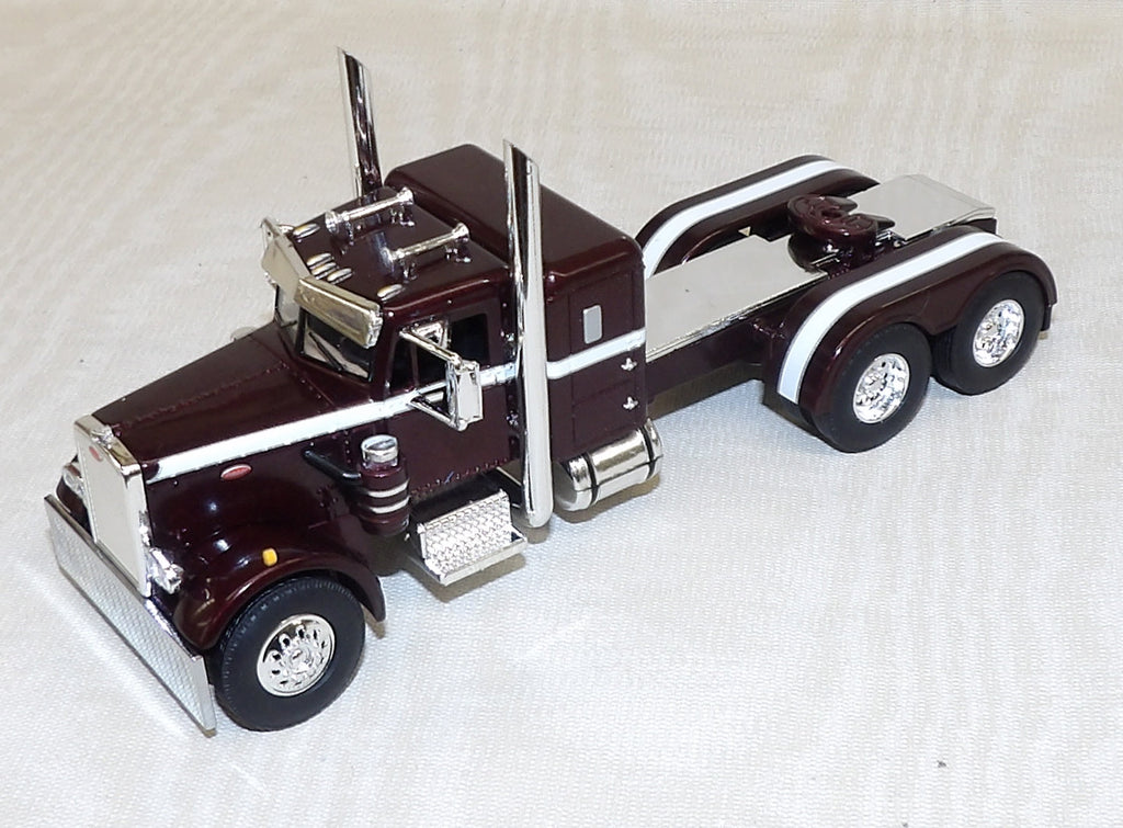 #622181 1/64 Dark Cherry & White Peterbilt Model 351 with 36" Sleeper - No Box