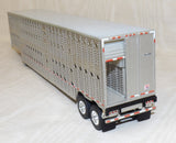 #622652 1/64 Silver Wilson Silverstar Tandem Axle Livestock Trailer - No Box