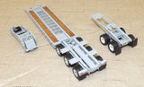 #622862 1/64 Gray Fontaine Magnitude Tri-Axle Lowboy Trailer with Jeep - No Box