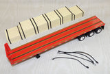 #623442 1/64 Red 48' Utility Flatbed Trailer with Lumber Load - No Box