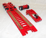 #623552 1/64 Red Fontaine Magnitude Triple Axle Lowboy Trailer with Fliptail - No Box