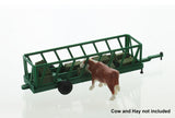 #64-308-GR 1/64 Green 20-Foot Portable Cattle Feeder