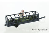 #64-308-GY 1/64 Gray 20-Foot Portable Cattle Feeder