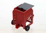 #64-346-R 1/64 Red Portable Bulk Feed Bin Trailer