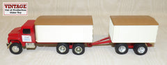 #646EO 1/64 Red International Grain Truck with Pup Trailer - No Package, AS IS