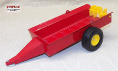 #6488 1/16 Red Manure Spreader - Missing Pusher, No Box, AS IS