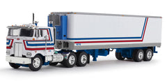 #69-1920 1/64 Bicentennial Patriot Peterbilt Model 352 COE 86" Sleeper & 40' Vintage Trailer with Reefer