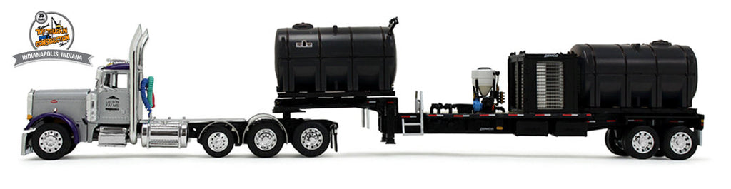 #69-2065 1/64 Larson Farms "The Purple Pete" Peterbilt 379 Tri-Axle Day Cab with DEMCO 42' Liquid Fertilizer Tender Trailer