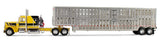#69-2265 1/64 Hank Cosper Peterbilt Model 359 with 63" Flat Top Sleeper & Wilson Silverstar Tandem Axle Livestock Trailer - Red's Favorites