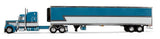 #69-2270 1/64 Tway Rose Transport Peterbilt Model 379 with 63" Mid-Roof Sleeper & 53' Utility Refrigerated Trailer