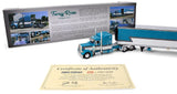 #69-2270 1/64 Tway Rose Transport Peterbilt Model 379 with 63" Mid-Roof Sleeper & 53' Utility Refrigerated Trailer