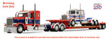 #69-2348 1/64 America250 Peterbilt Model 589 with 44" Flat Top Sleeper & Fontaine Renegade LXT40 Lowboy Trailer with Peterbilt Model 359 Load