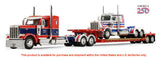 #69-2348 1/64 America250 Peterbilt Model 589 with 44" Flat Top Sleeper & Fontaine Renegade LXT40 Lowboy Trailer with Peterbilt Model 359 Load