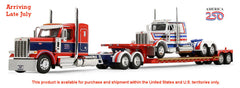 #69-2348 1/64 America250 Peterbilt Model 589 with 44" Flat Top Sleeper & Fontaine Renegade LXT40 Lowboy Trailer with Peterbilt Model 359 Load