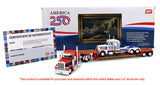 #69-2348 1/64 America250 Peterbilt Model 589 with 44" Flat Top Sleeper & Fontaine Renegade LXT40 Lowboy Trailer with Peterbilt Model 359 Load