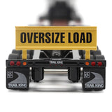 #71233 1/64 White Peterbilt Model 589 131-inch BBC Triple Axle Day Cab & Trail King TK170 Hydraulic Gooseneck Lowboy Trailer with Jeep & Booster