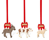 #77744 Festive Farm Friends Ornament Set