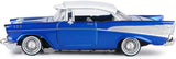 #79030BL 1/24 Get Low Blue & White 1957 Chevy Bel Air
