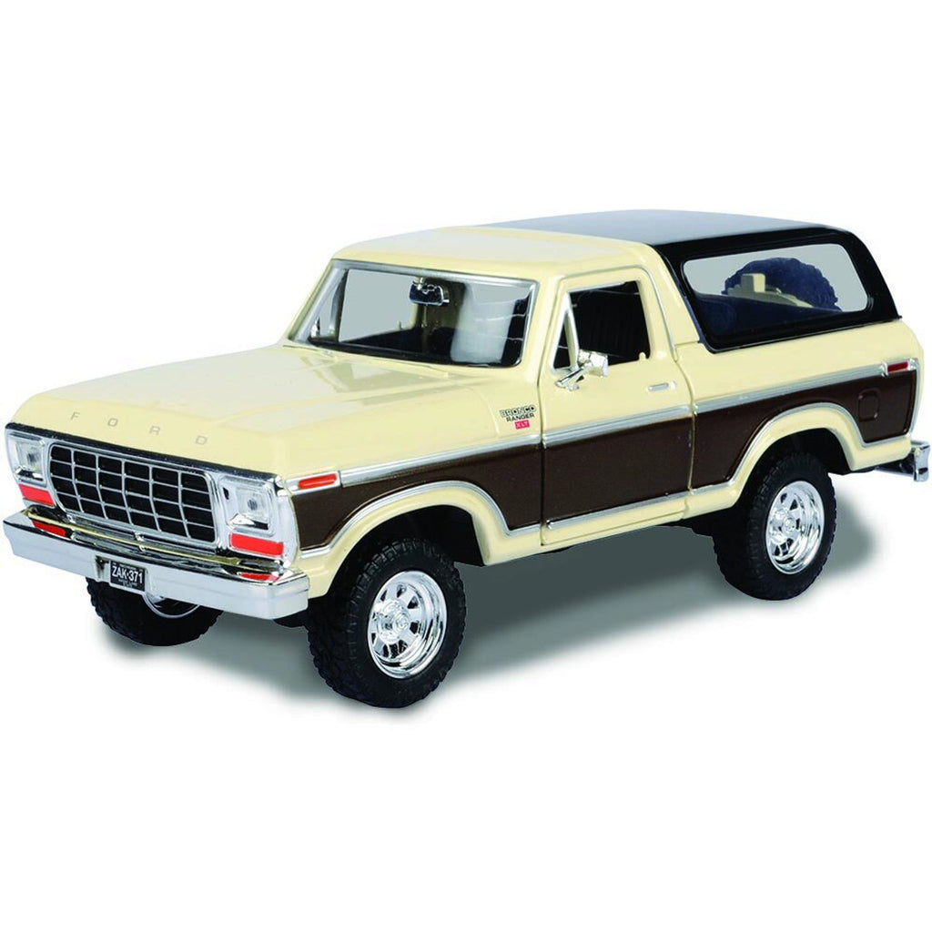 #79371TABR 1/24 Tan & Brown 1978 Ford Bronco Ranger XLT Hardtop with Spare Tire