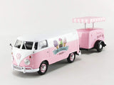 #79672 1/24 Pink Volkswagen T1 Ice Cream Truck with Trailer